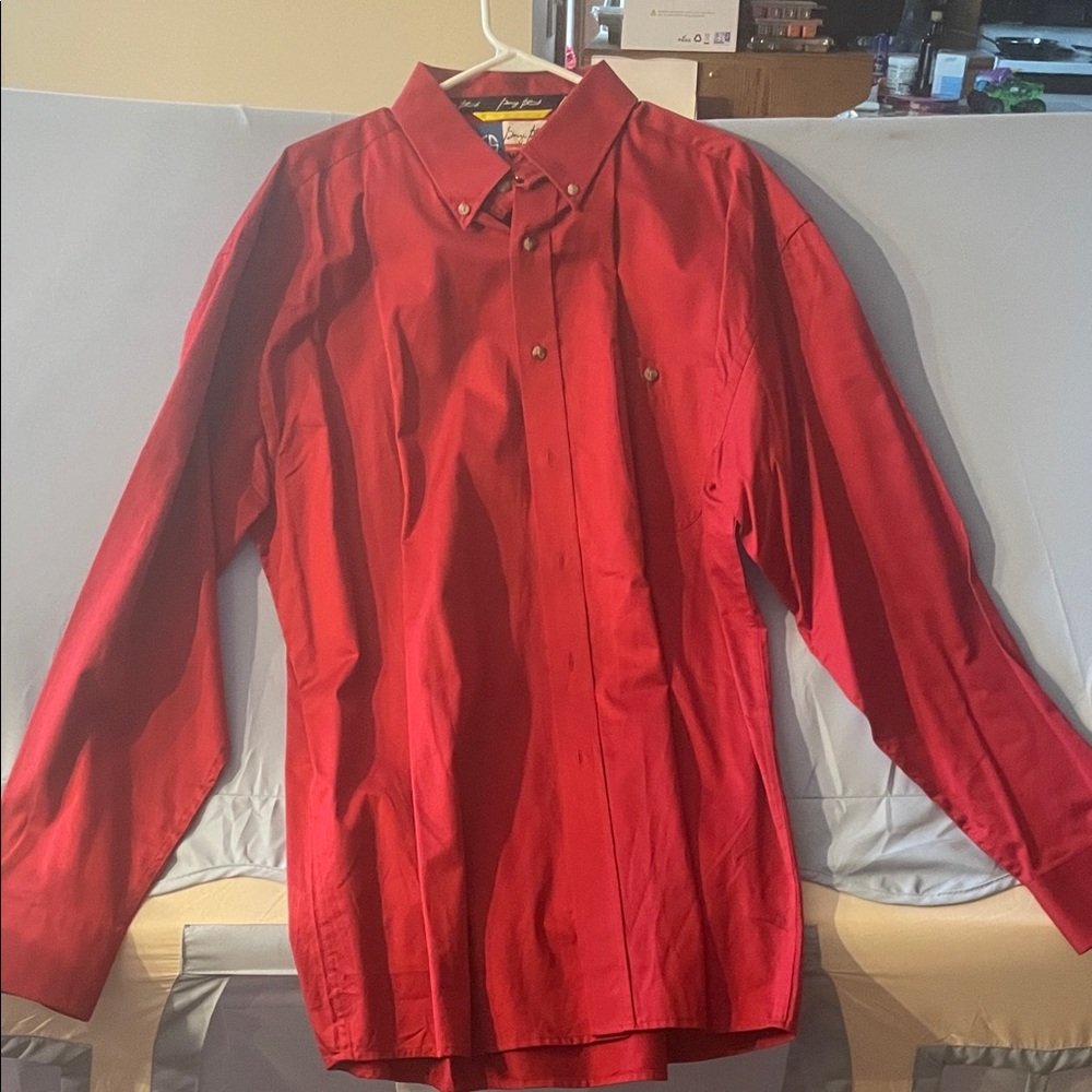 Wrangler Men's Vibrant Red Casual Shirt